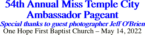 54th Annual Miss Temple City Ambassador