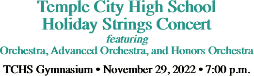 Temple City High School Holiday Strings