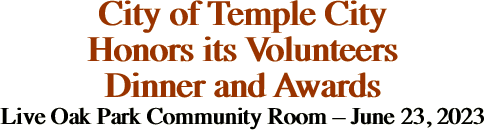 City of Temple City Honors its