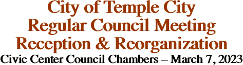 City of Temple City Regular Council