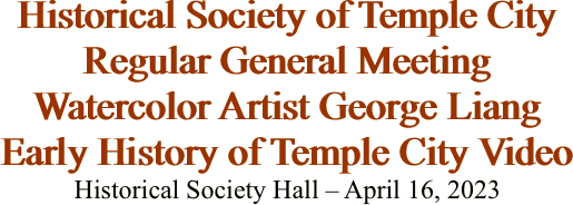 Historical Society of Temple City Regular