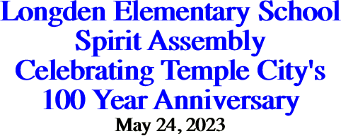Longden Elementary School Spirit Assembly Celebrating Temple