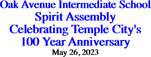 Oak Avenue Intermediate School Spirit Assembly Celebrating