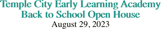 Temple City Early Learning Academy Back