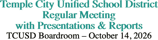 Temple City Unified School District