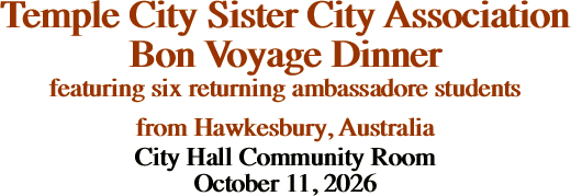 Temple City Sister City Association Bon