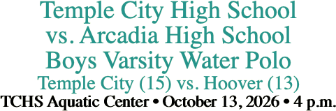 Temple City High School vs. Arcadia