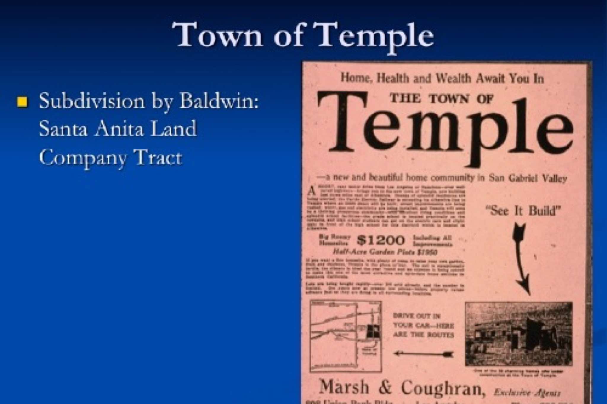 History of Temple City