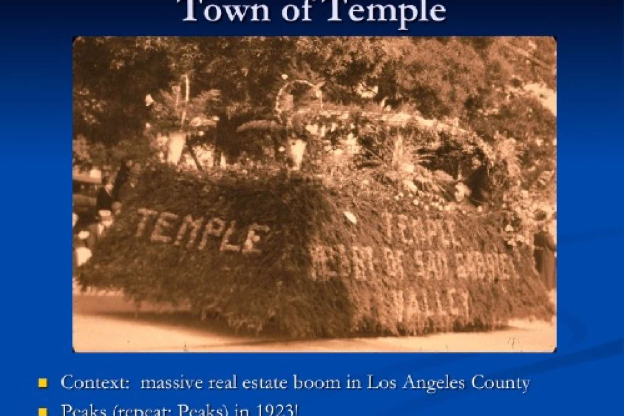 History of Temple City