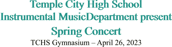 Temple City High School Instrumental MusicDepartment