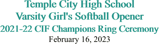 Temple City High School Varsity Girl's