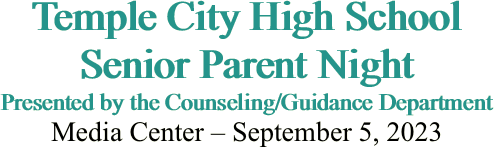 Temple City High School Senior Parent