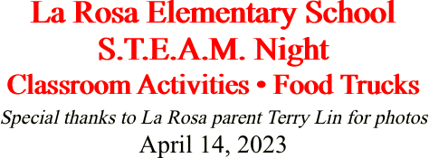 La Rosa Elementary School S.T.E.A.M. Night Classroom