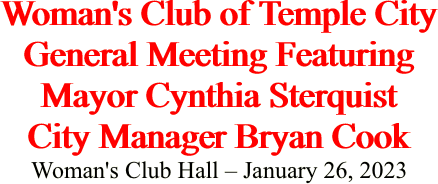 Woman's Club of Temple City General