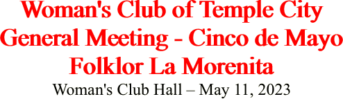 Woman's Club of Temple City General