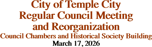 City of Temple City Regular Council