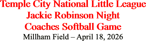 Temple City National Little League Jackie