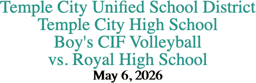 Temple City Unified School District Temple