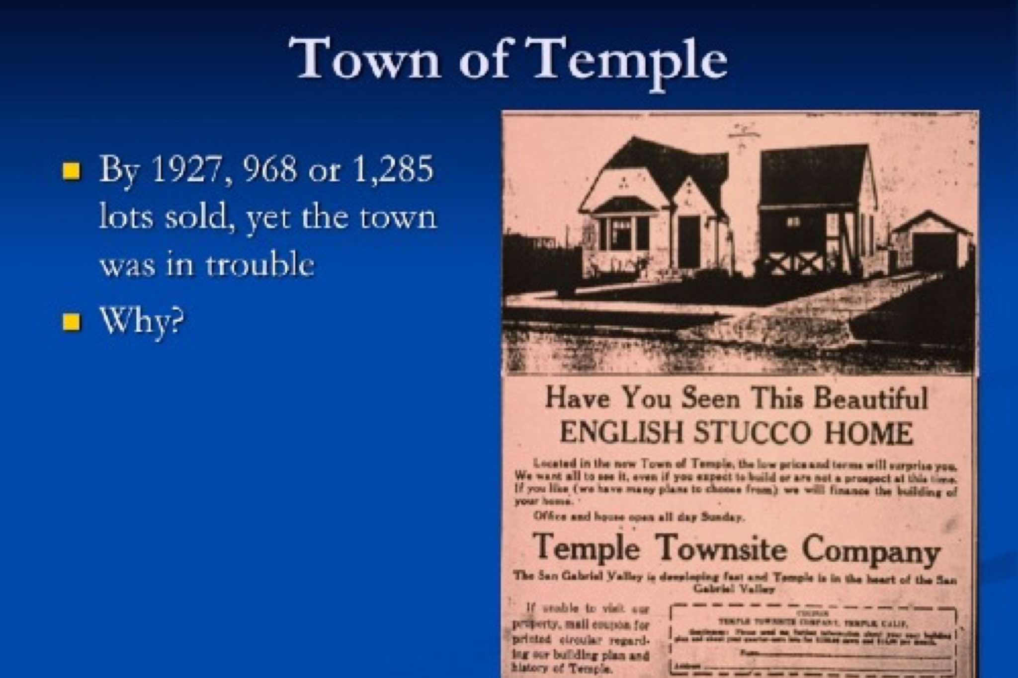 History of Temple City